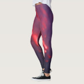 Leggings Cloud rouge et violet Résumé (Gauche)