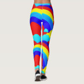 Leggings Clouds arc-en-ciel colorés Enfants Motif (Dos)