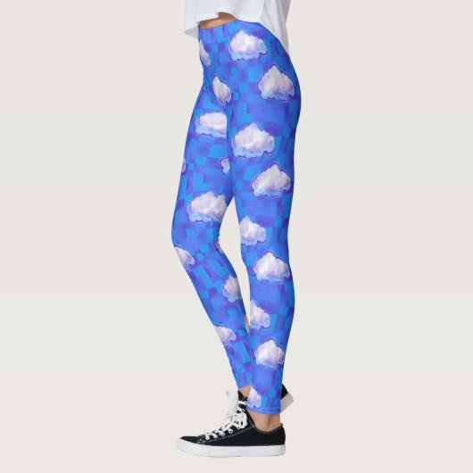 Leggings Cloué Surreal Sky Check Imprimer (Gauche)