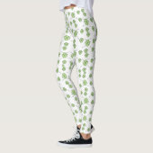 Leggings Clover Shamrock vert de la Saint Patrick (Gauche)