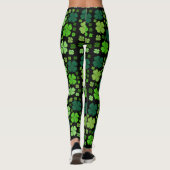 Leggings Clovers verts, Lucky Clovers, Saint Patrick's Day (Dos)