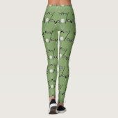 Leggings Club de golf motif vert doux (Dos)