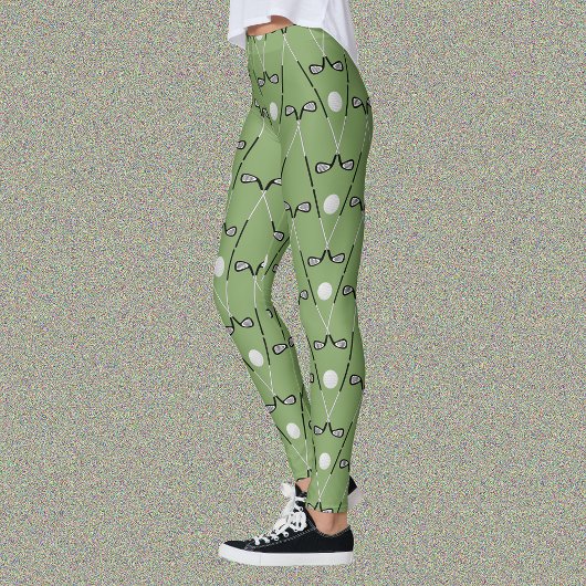 Leggings Club de golf motif vert doux