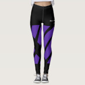 Leggings club/équipe pourpre avec faux shorts (Devant)