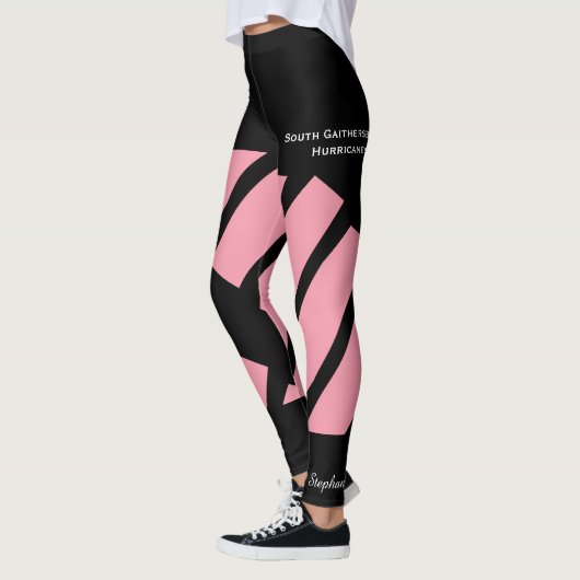 Leggings club/équipe rose avec faux shorts (Gauche)
