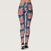 Leggings Clusters de Coeurs sur Motif bleu à Customiser (Dos)