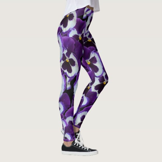 Leggings Clusters de panneaux blancs violets : Harmonieux g (Droite)
