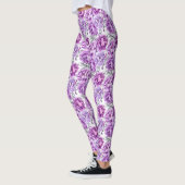 Leggings Clusters floraux mauves et mauves (Gauche)
