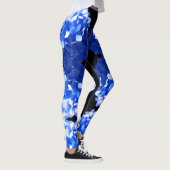 Leggings Cobalt bleu floral élégant bleu hydrangées (Droite)