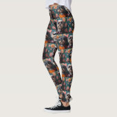 Leggings Cockapoo avec roses du cœur pour la Saint-Valentin (Gauche)