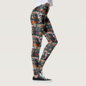 Leggings Cockapoo avec roses du cœur pour la Saint-Valentin (Droite)