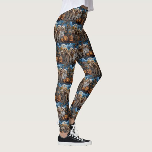 Leggings Cockapoo Halloween Éffrayant (Droite)