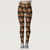 Leggings Cockapoo Puppy Citrouille d'automne (Devant)