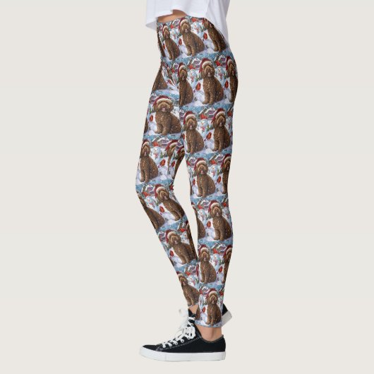 Leggings Cockapoo Winter Wonderland Christmas Joy (Gauche)