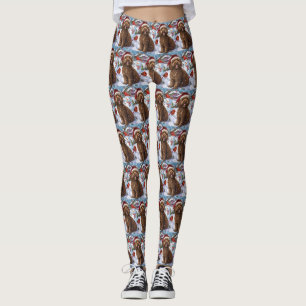 Leggings Cockapoo Winter Wonderland Christmas Joy