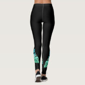 Leggings Cockatoo tropical Noir (Dos)
