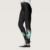 Leggings Cockatoo tropical Noir (Gauche)