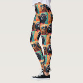 Leggings Cocker Spaniel avec coeur Roses Saint-Valentin (Gauche)