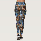 Leggings Cocker Spaniel avec les lumières de Noël (Dos)