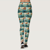 Leggings Cocker Spaniel Beach Surf Peinture (Dos)