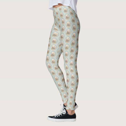 Leggings Cocker Spaniel Buff Peinture - Art Chien original (Gauche)