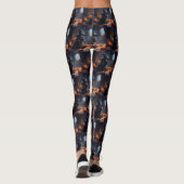 Leggings Cocker Spaniel Citrouilles Halloween effrayant (Dos)