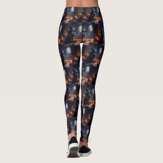 Leggings Cocker Spaniel Citrouilles Halloween effrayant (Dos)