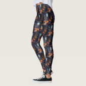 Leggings Cocker Spaniel Citrouilles Halloween effrayant (Gauche)