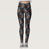 Leggings Cocker Spaniel Halloween effroi (Devant)