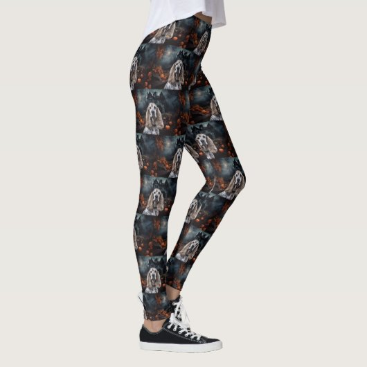 Leggings Cocker Spaniel Halloween effroi (Droite)