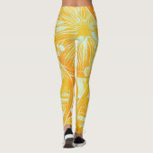 Leggings Cocktail Citrus : Motif d'eau étincelante (Dos)