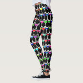 Leggings cocktails noirs verres à vin (Gauche)