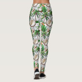 Leggings Cocotier Palm Tree Tropical Motif Design (Dos)
