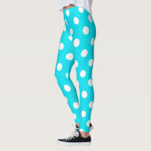 Leggings Code hexadécimal cyan pois 00E3F4 (Gauche)
