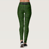 Leggings Code numérique amusant 'AI généré' ou Slogan perso (Dos)