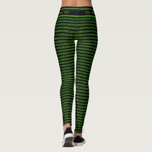 Leggings Code numérique amusant 'AI généré' ou Slogan perso (Dos)