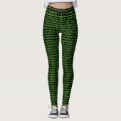 Leggings Code numérique amusant 'AI généré' ou Slogan perso (Devant)