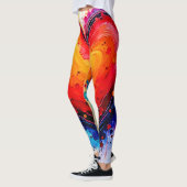 Leggings Cœur Abstrait Vibrant Art Splash (Gauche)