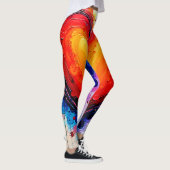 Leggings Cœur Abstrait Vibrant Art Splash (Droite)