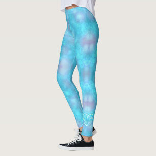 Leggings Coeur bleu hiver