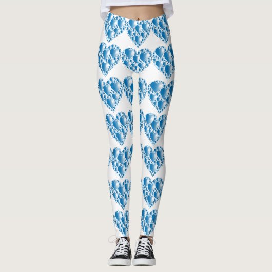 LEGGINGS COEUR BLEUE (Devant)