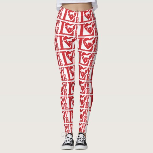 Leggings Coeur d'amour du cheval (Devant)