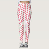 Leggings Coeur d'aquarelle rose (Devant)