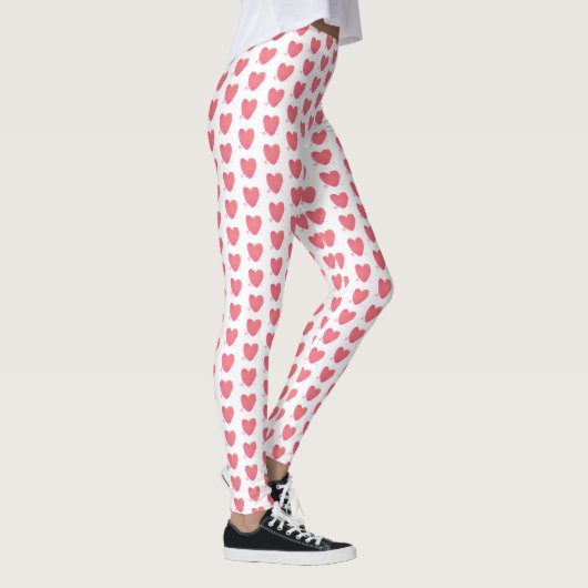 Leggings Coeur d'aquarelle rose (Droite)