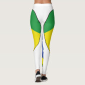 Leggings Coeur de drapeau du Brésil (Dos)