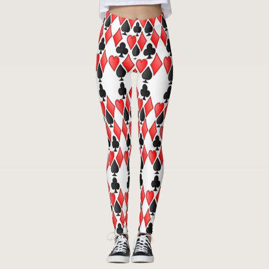 Leggings Coeur de pelle de diamant du pays des merveilles (Devant)
