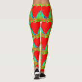 Leggings coeur de pierre rouge vert (Dos)