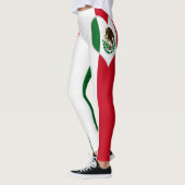 Leggings Coeur du drapeau du Mexique patriotique (Gauche)