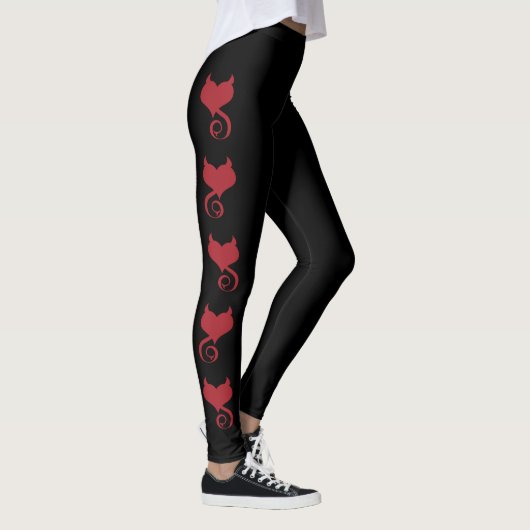 Leggings Coeur du mal : Coeurs du diable/démon (Droite)