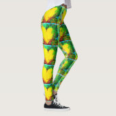 Leggings coeur jaune or vert (Droite)